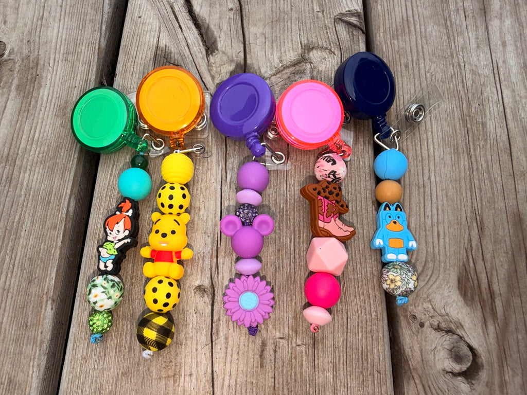Beaded Retractable Badge Reels