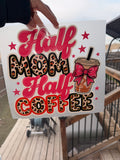 DTF Transfer Add On- Glitter Half Coffee Half Mom