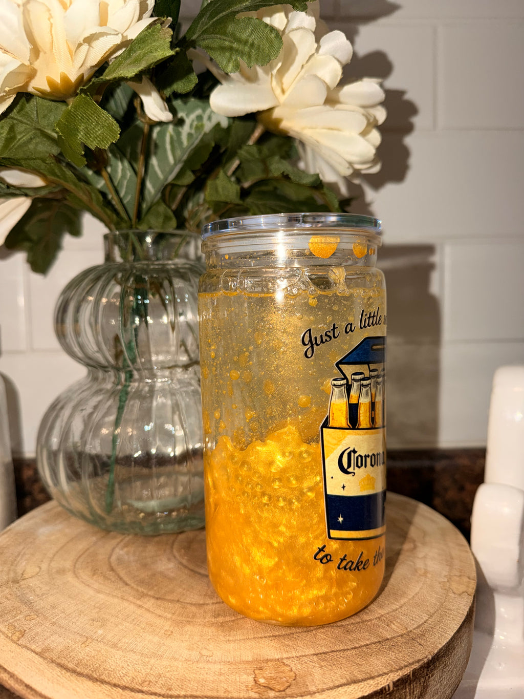 16oz Snowglobe Tumbler -Corona
