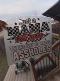 DTF Transfer Add On- Glitter Mama  trying not to raise a*******