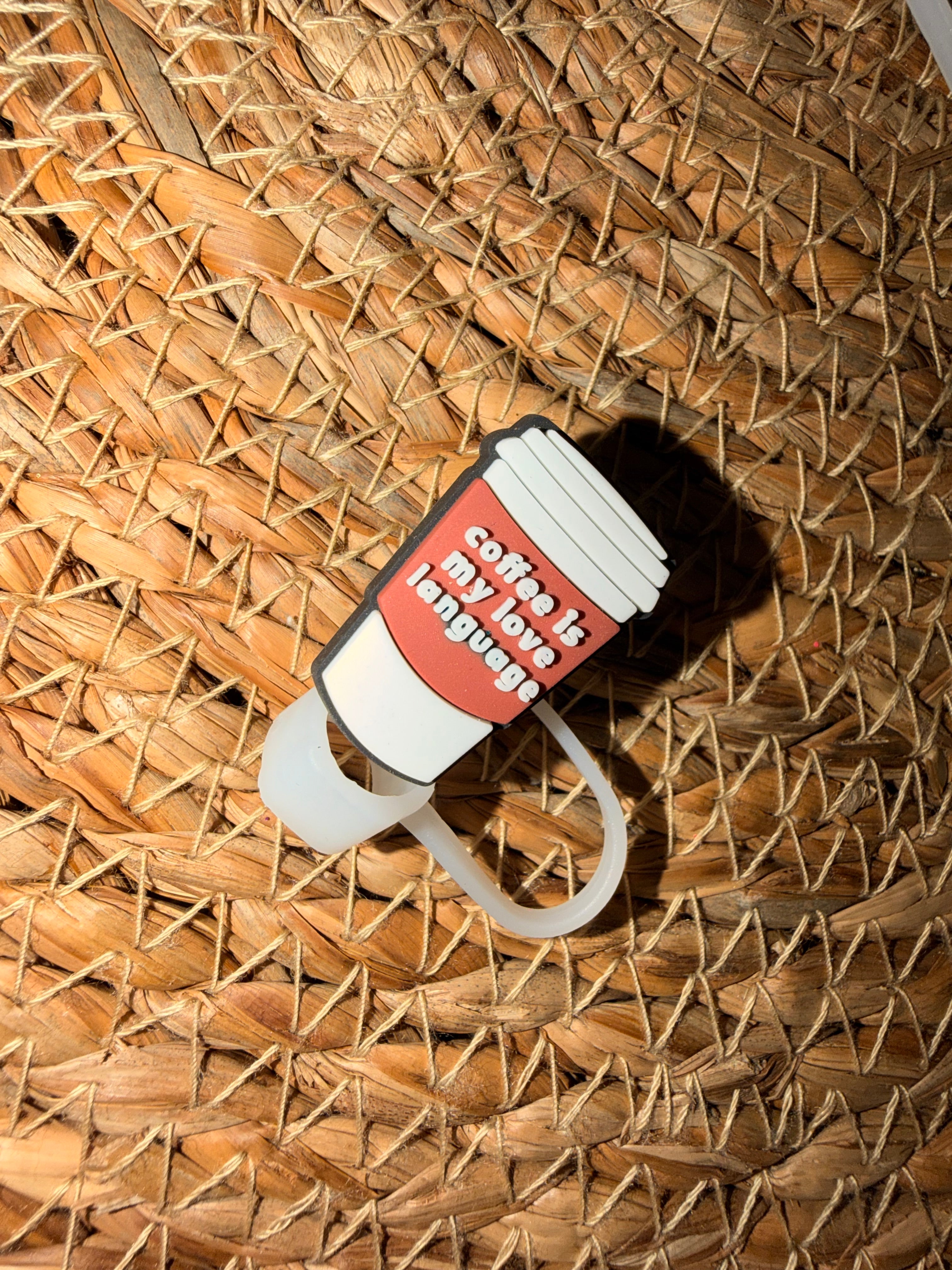 Straw Toppers - Coffee/Cherry/florals/bee