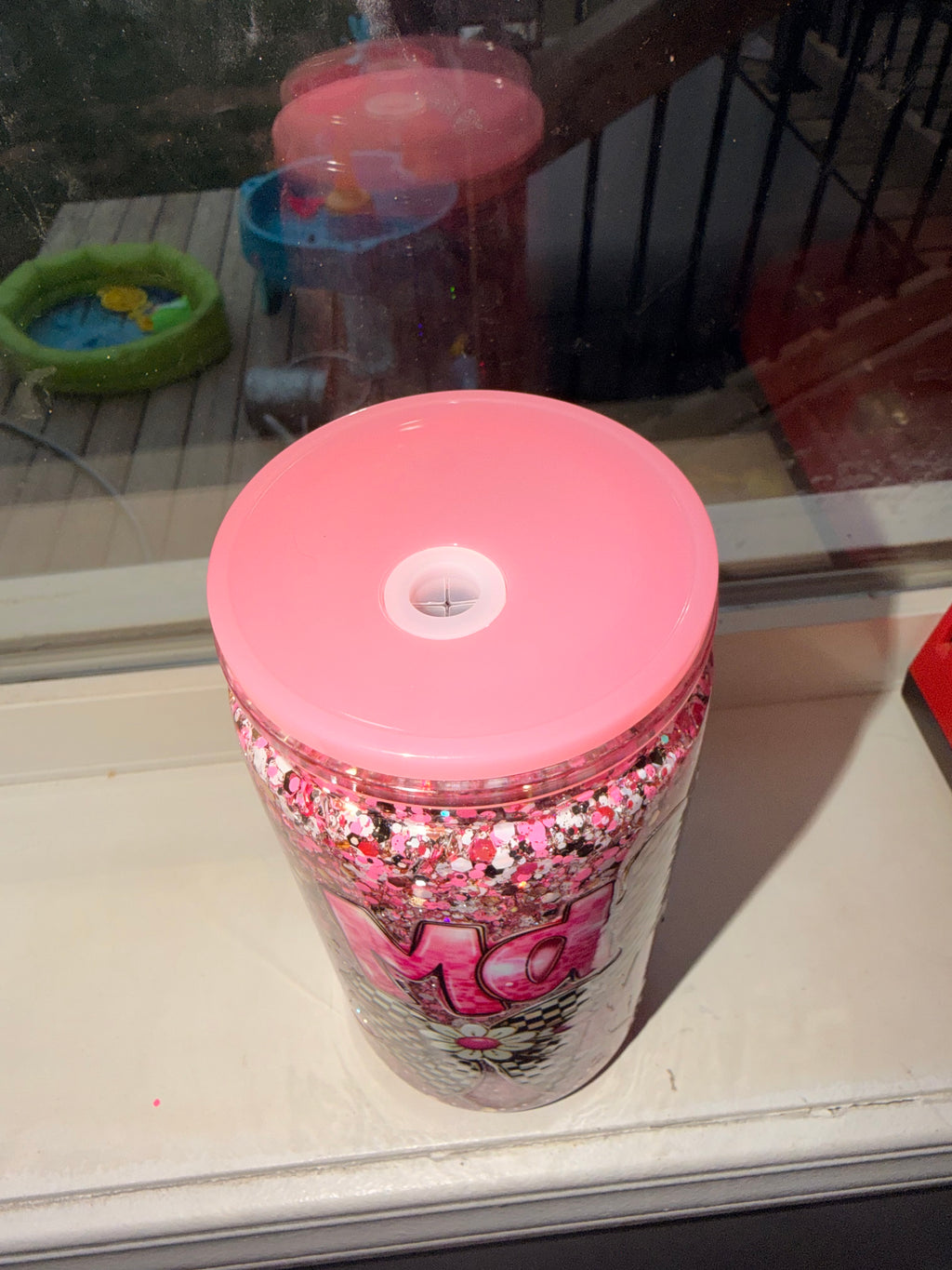 Premade 16oz Mama Snowglobe Tumbler 🩷