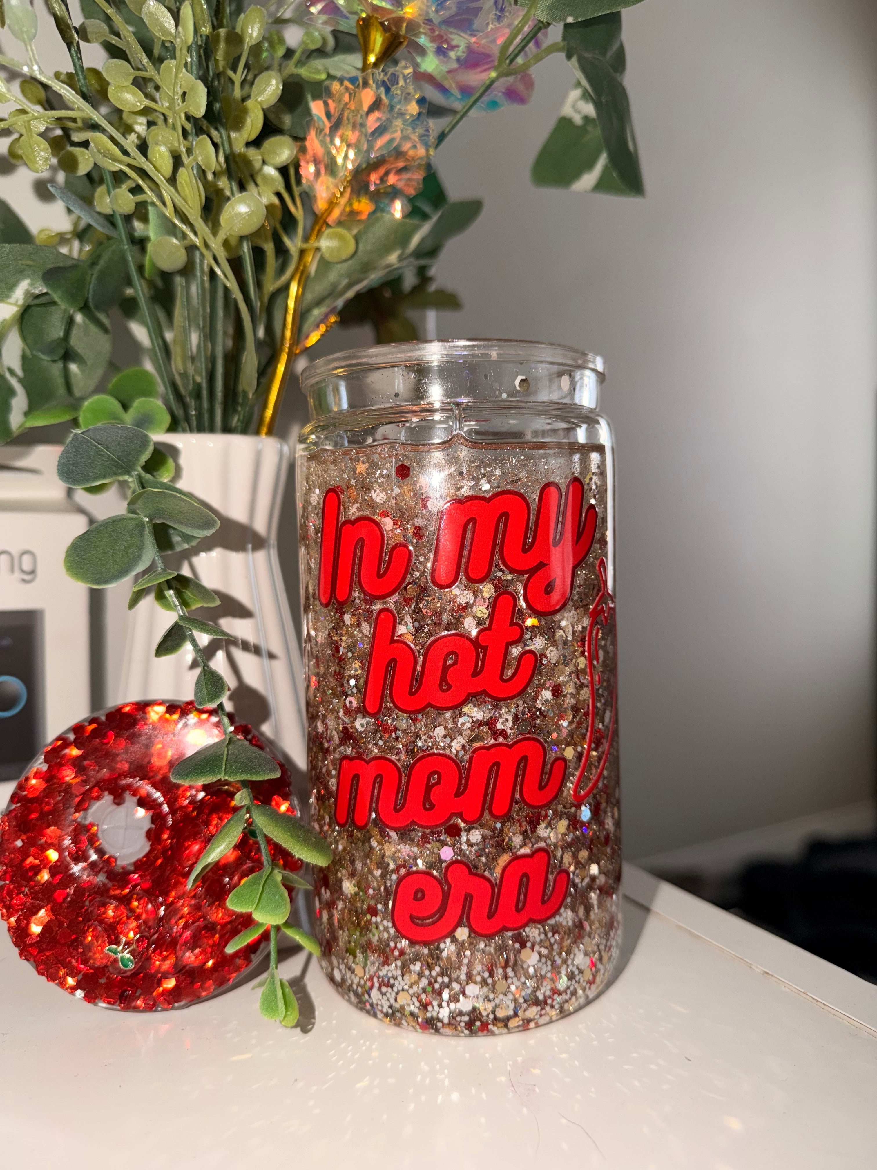 16oz Snowglobe Tumbler -hot mama era