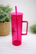 20oz Skinny Glass Tumbler with Handle