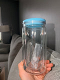 16oz Baby Blue Lid Tumbler - Customizable