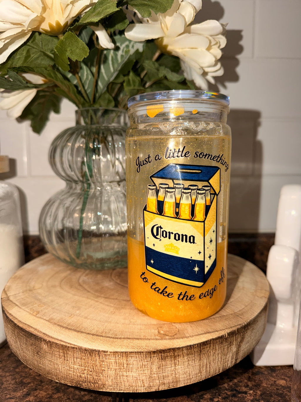 16oz Snowglobe Tumbler -Corona