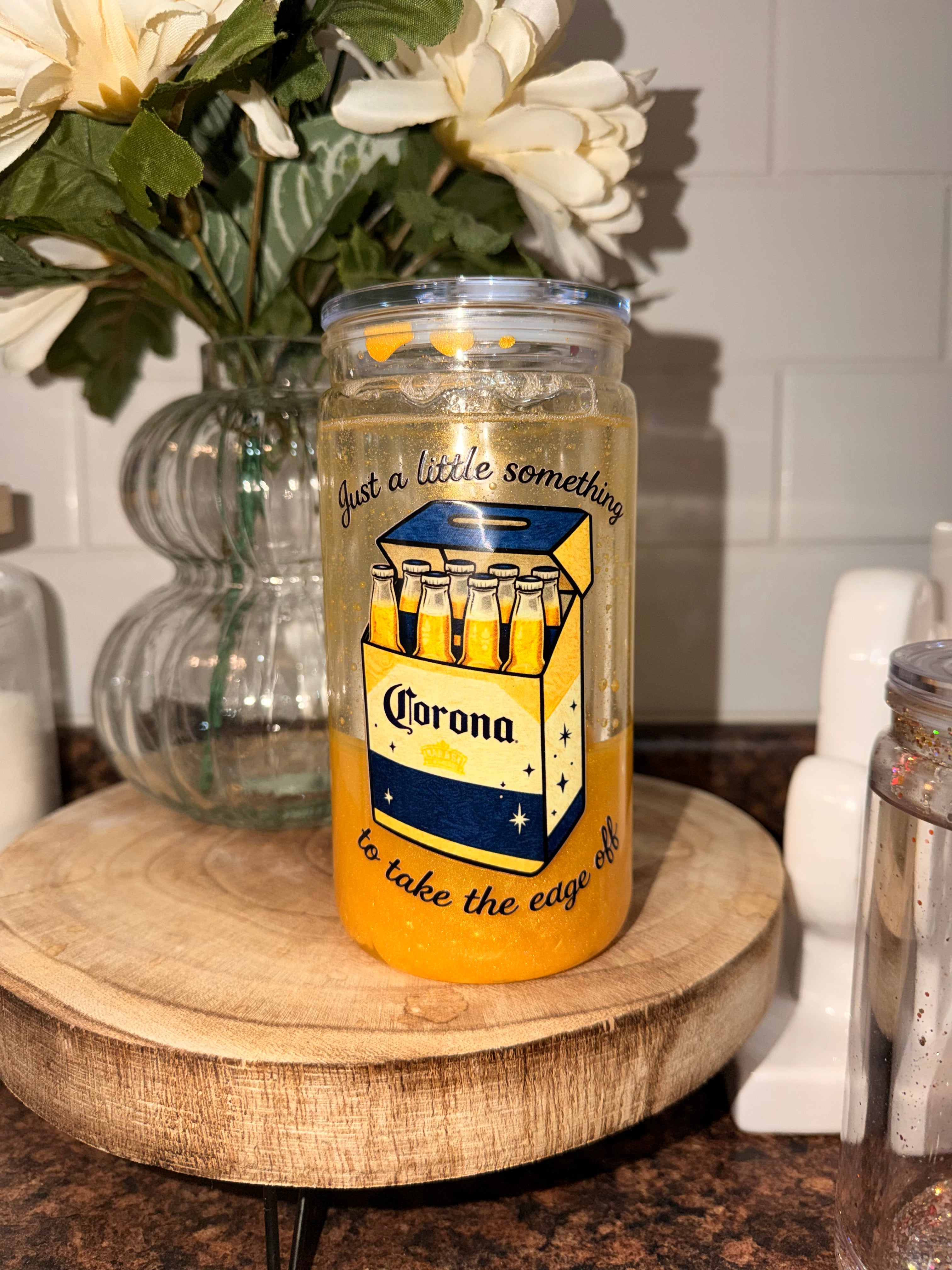 16oz Snowglobe Tumbler -Corona