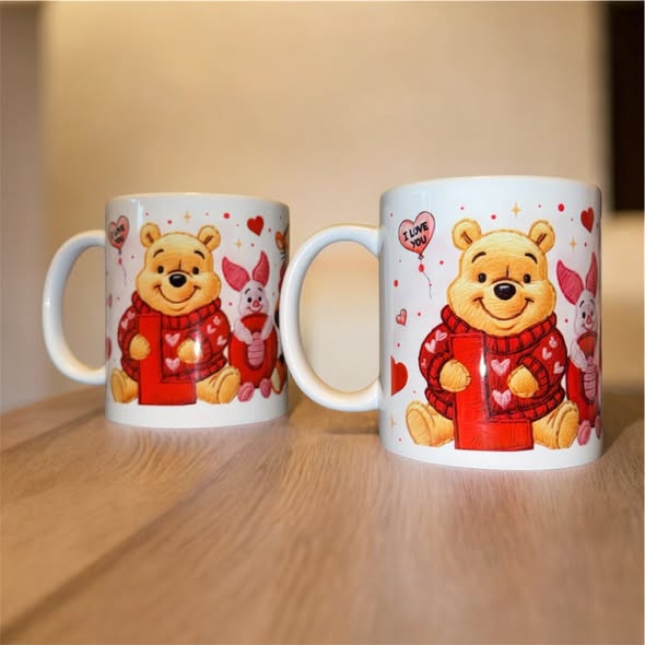 12 oz Ceramic Coffee Mug - Valentines LOVE Winnie the Pooh