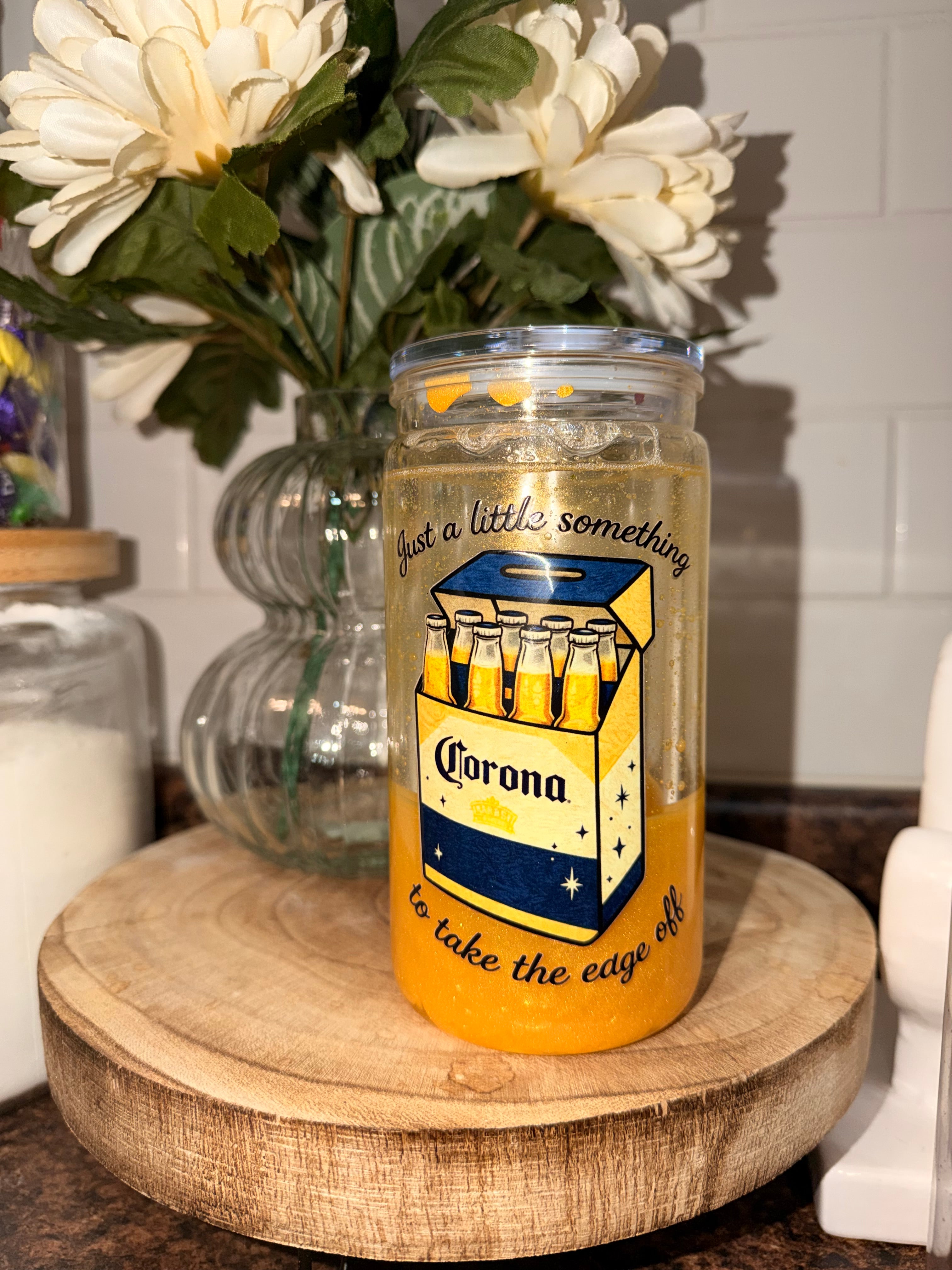 16oz Snowglobe Tumbler -Corona