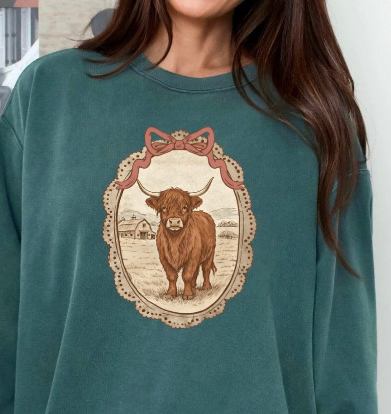 DTF Transfer Add On- Highland Cow