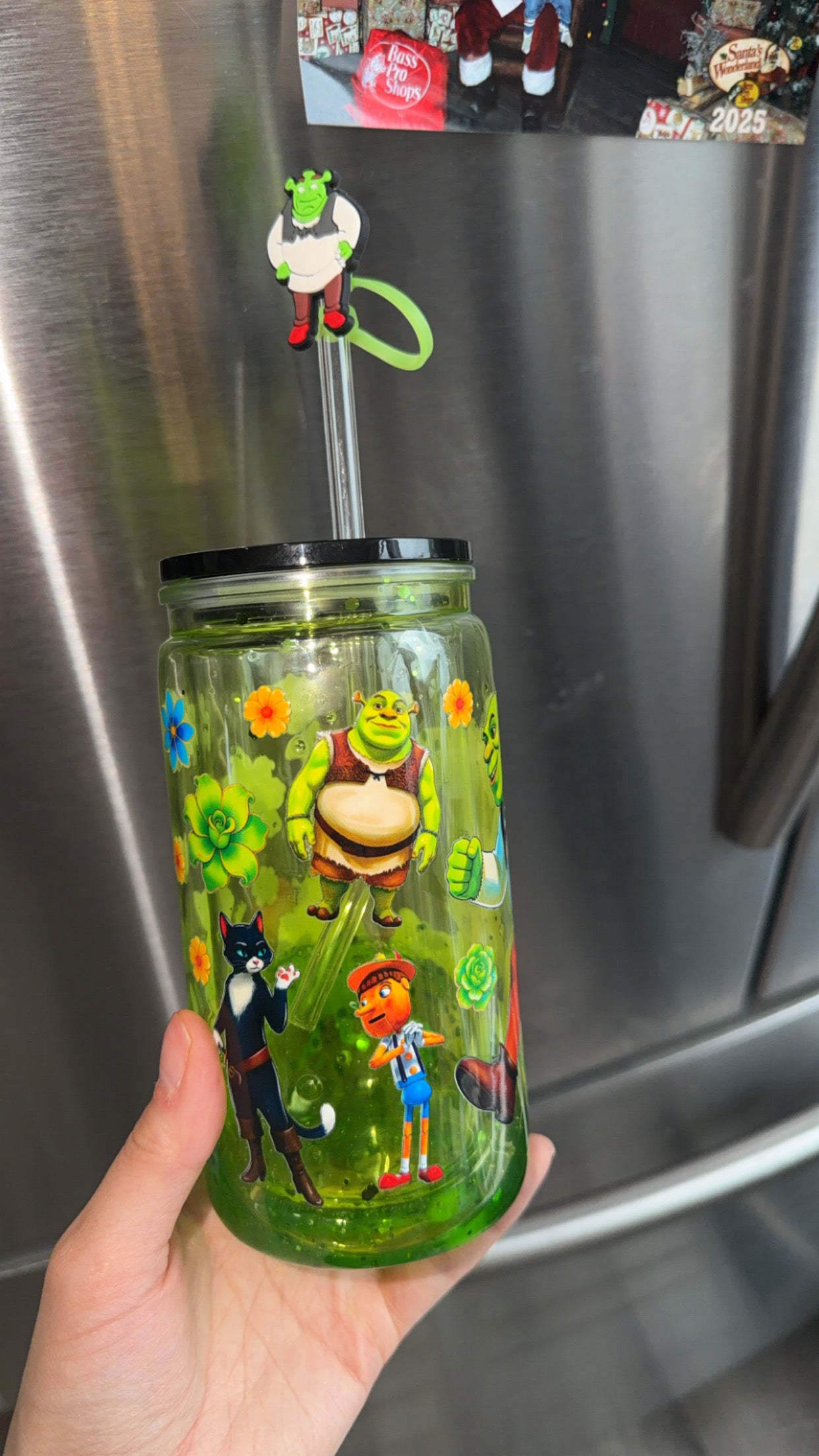 16oz Snowglobe Tumbler -Shrek