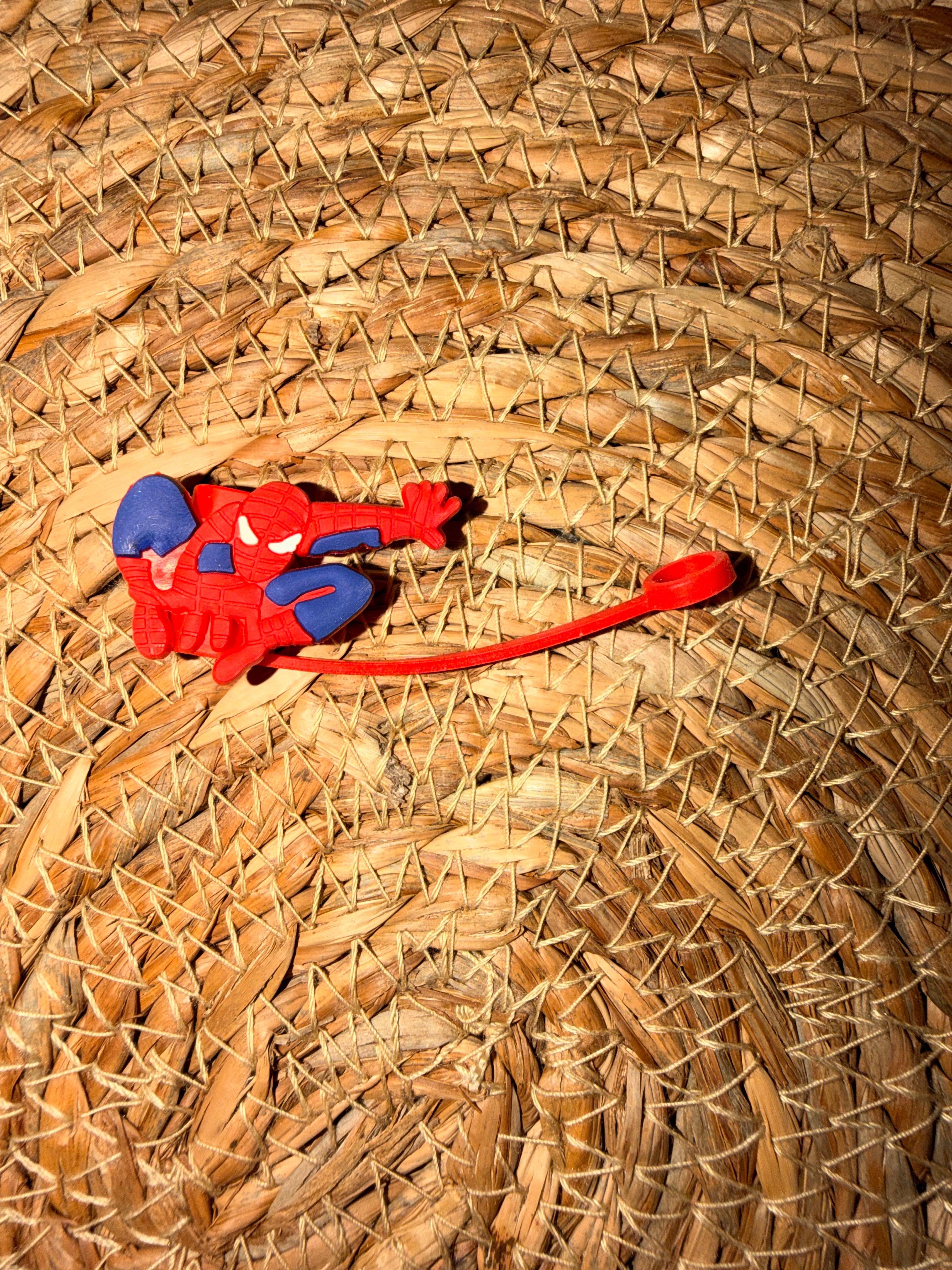 Straw Toppers - Spiderman/Spongebob