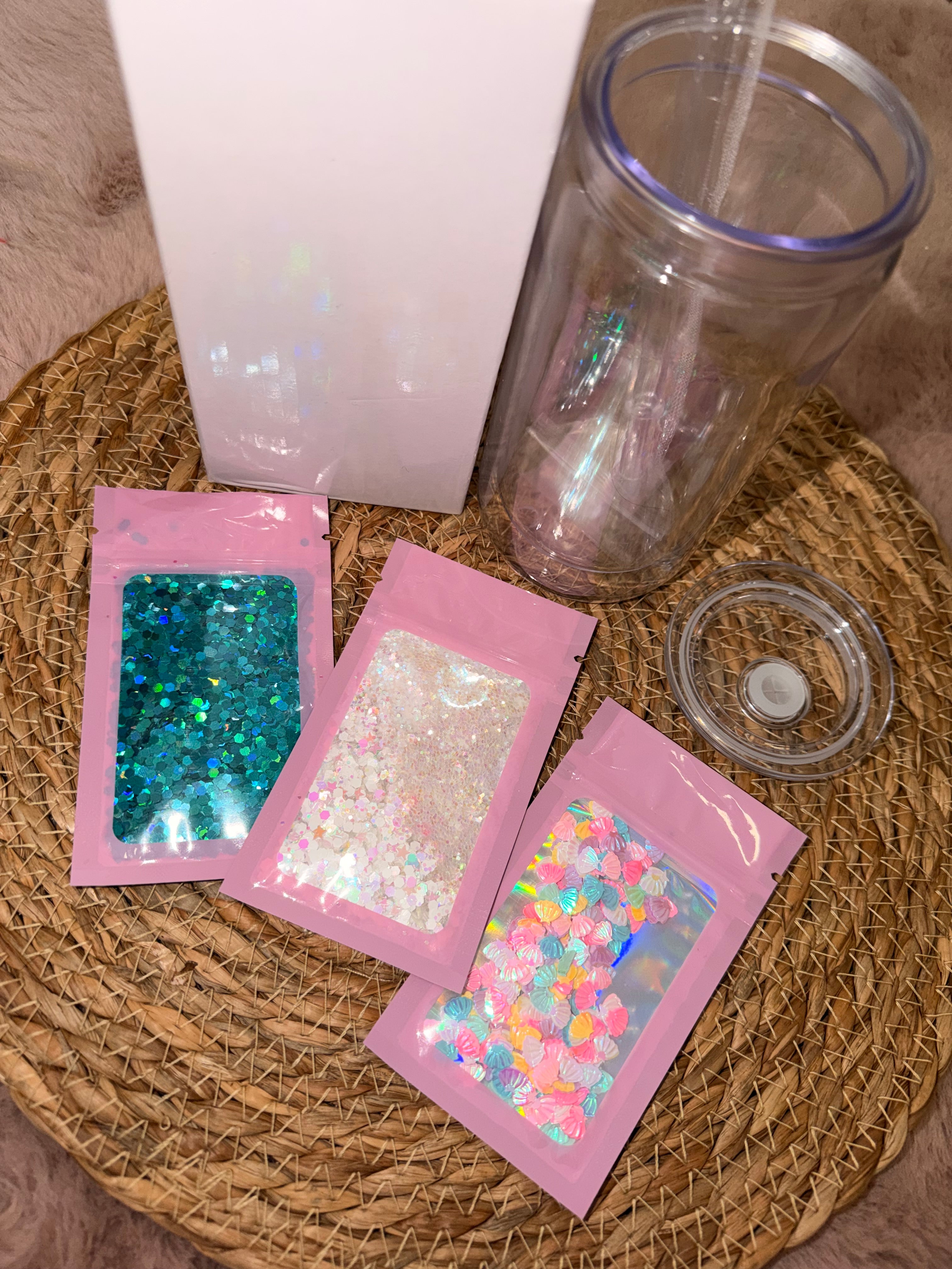 Build Your Own Snowglobe Tumbler Kit- Beach Theme