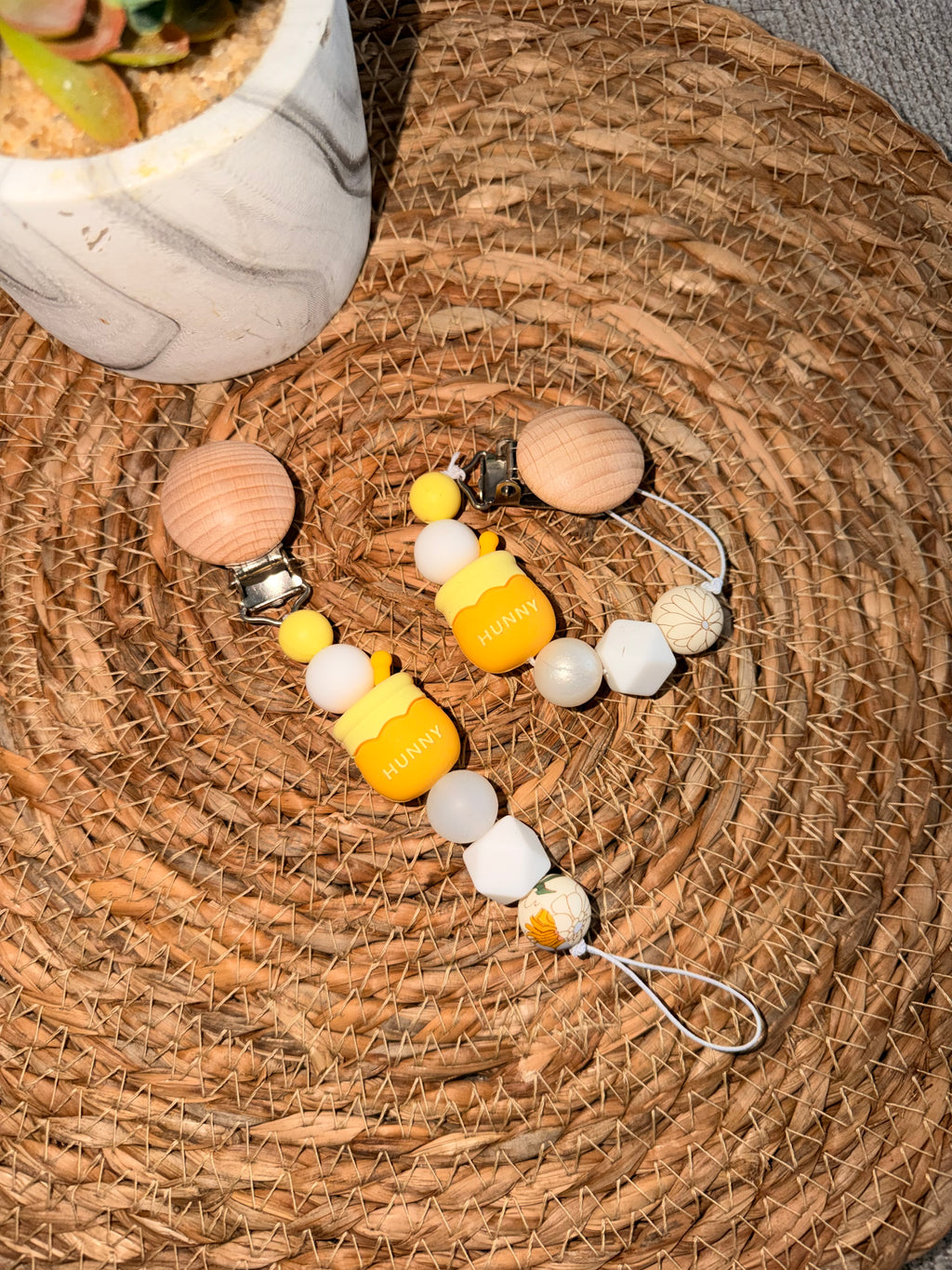 Silicone Baby Soother Ring- Hunny