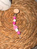 Silicone Baby Soother Ring- Pink Castle