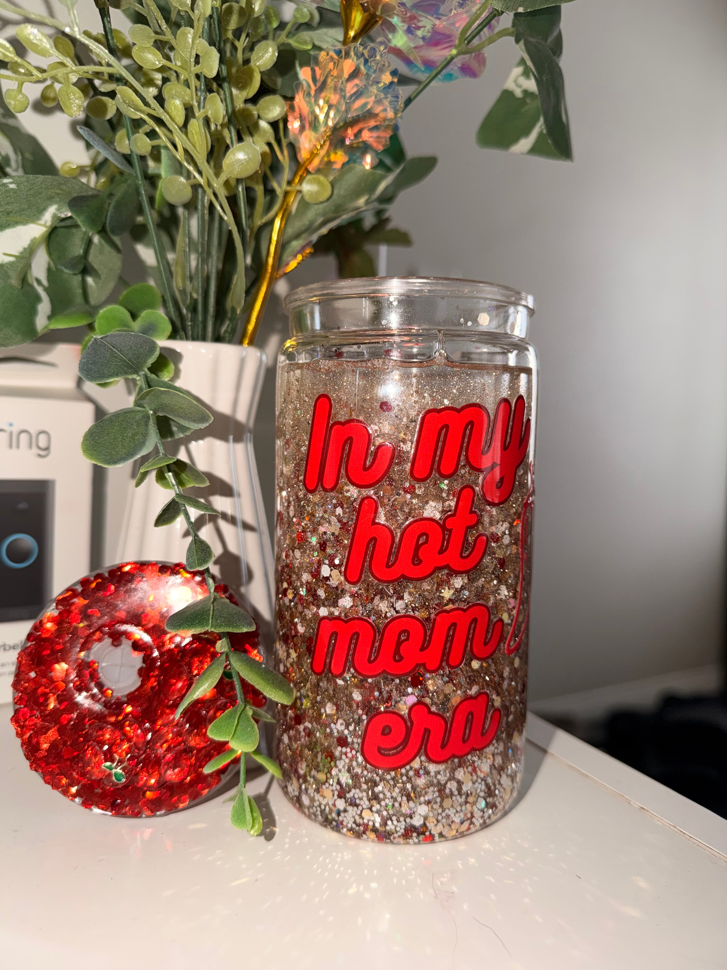 16oz Snowglobe Tumbler -hot mama era