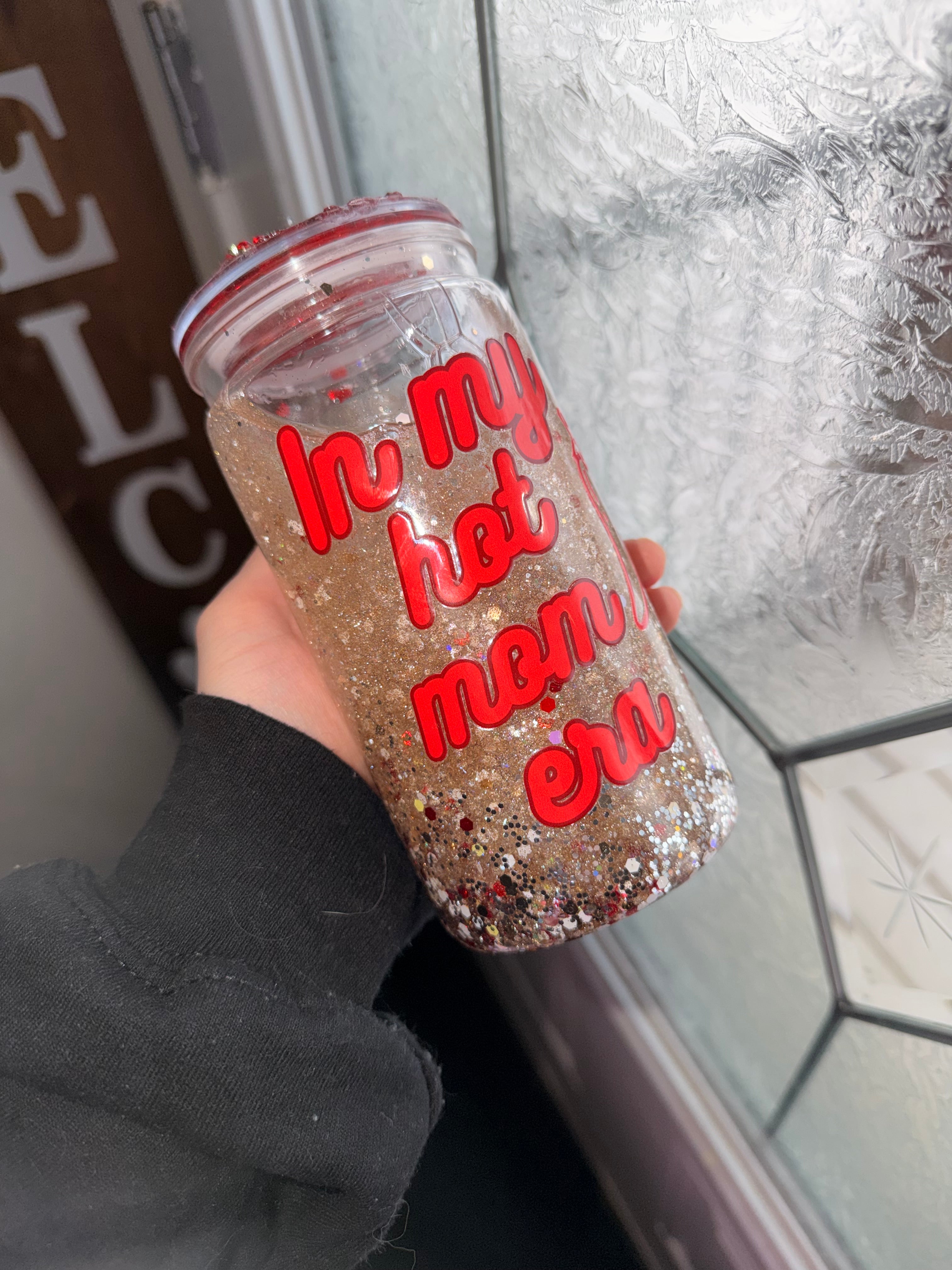 16oz Snowglobe Tumbler -hot mama era