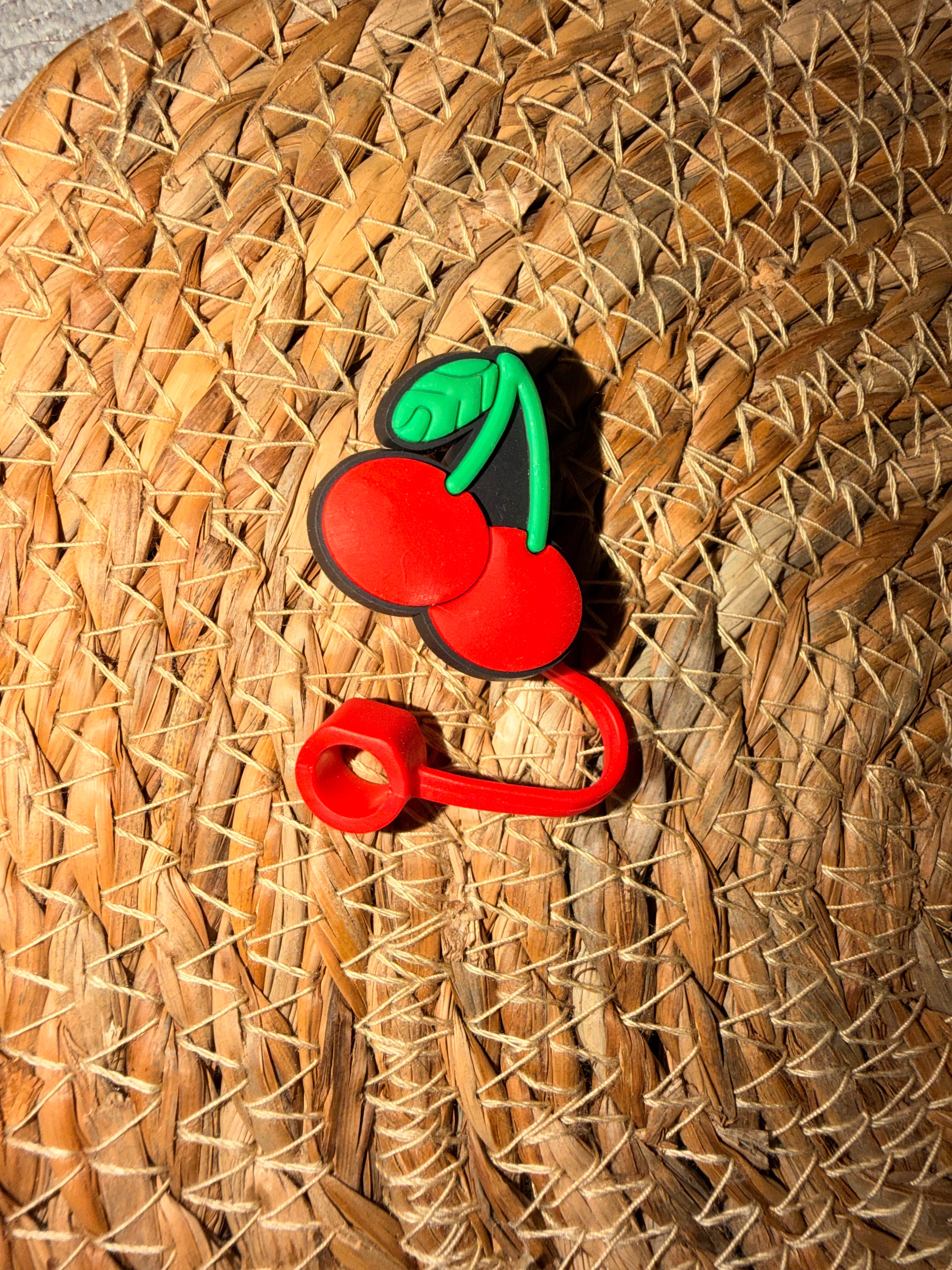 Straw Toppers - Coffee/Cherry/florals/bee