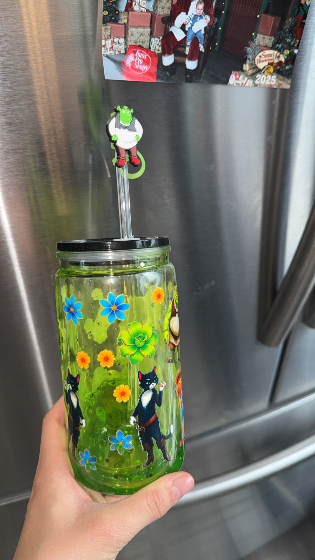 16oz Snowglobe Tumbler -Shrek