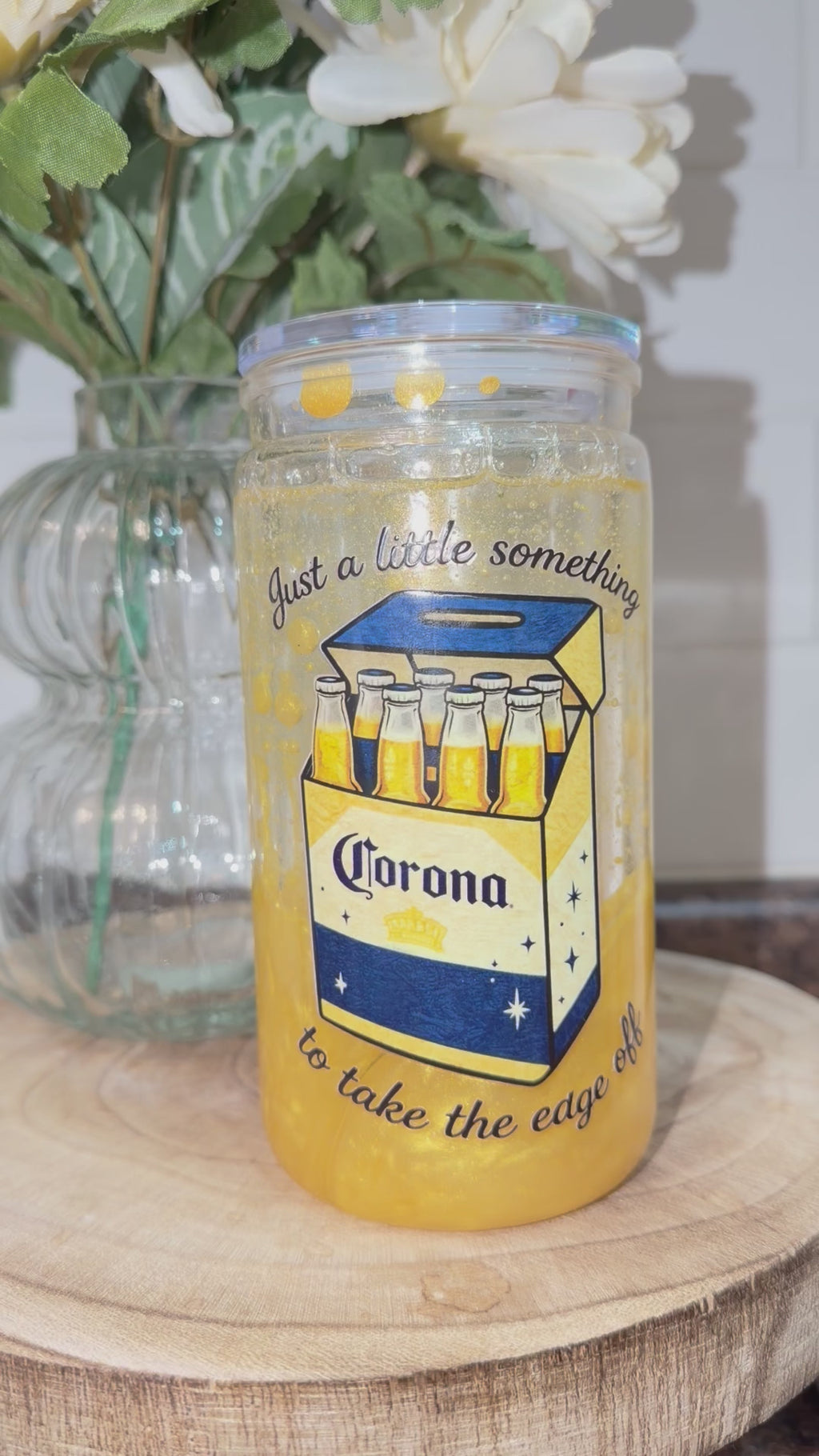16oz Snowglobe Tumbler -Corona